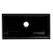 Alfi Brand Black Gloss 33" x 18" Reversible Fluted / Smooth Fireclay Farm Sink AB3318HS-BG - alternate 2